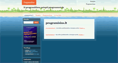 Desktop Screenshot of programisius.lt